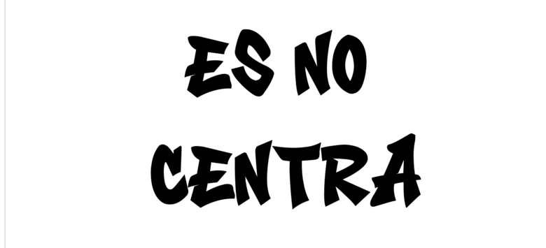 Es no centra sticker 15*5cm